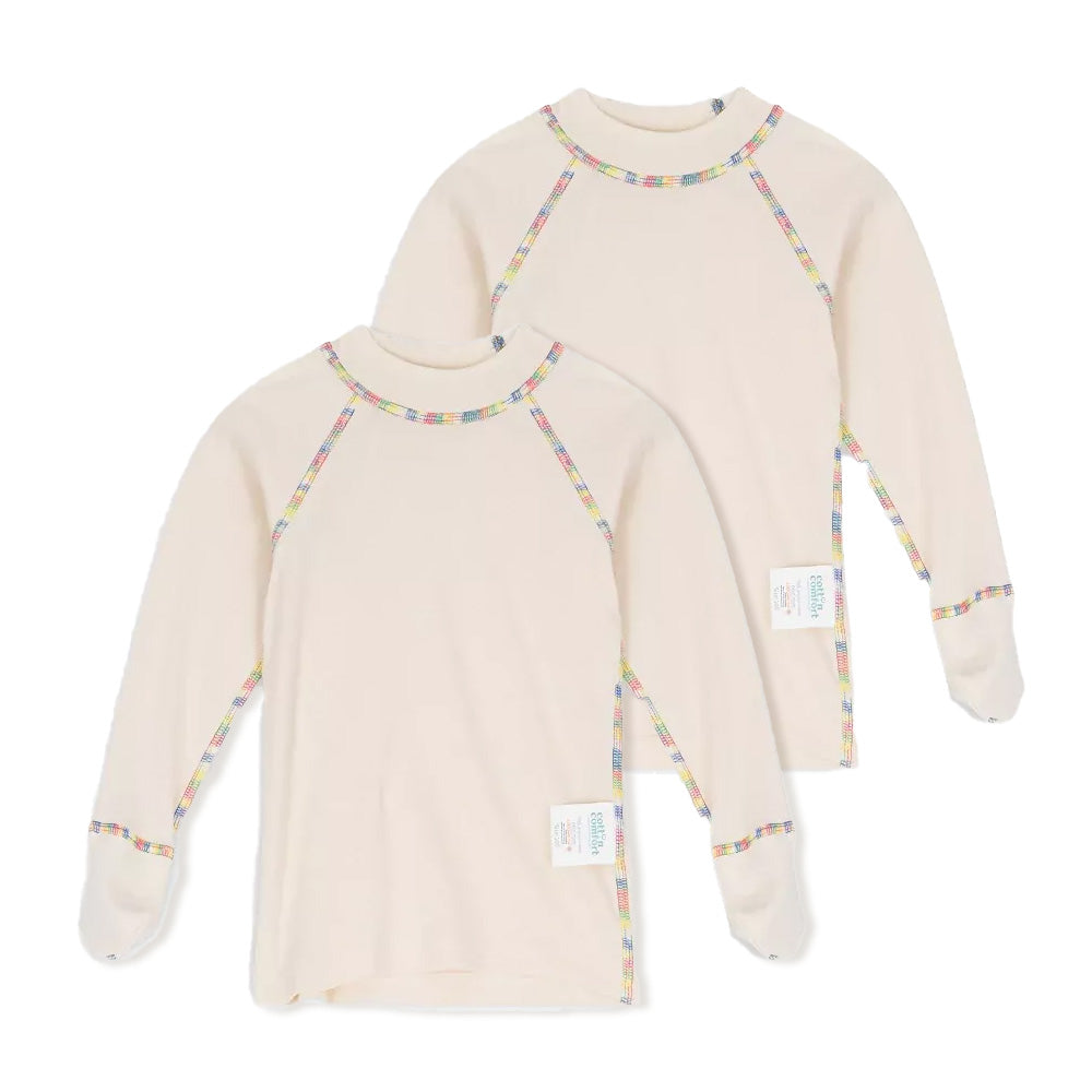 Comfort Eczema Top - Organic Cotton Unbleached and Un-Dyed - (2 Pack)