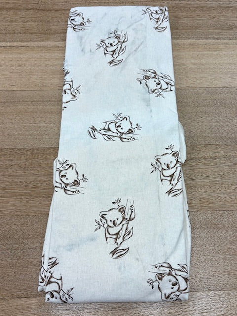 Organic Cotton Koala Print - Nursery Bedding - Natural CLEARANCE