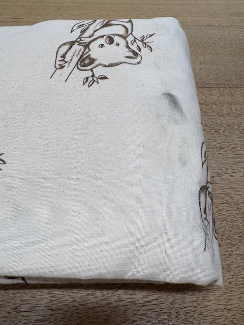Organic Cotton Koala Print - Nursery Bedding - Natural CLEARANCE