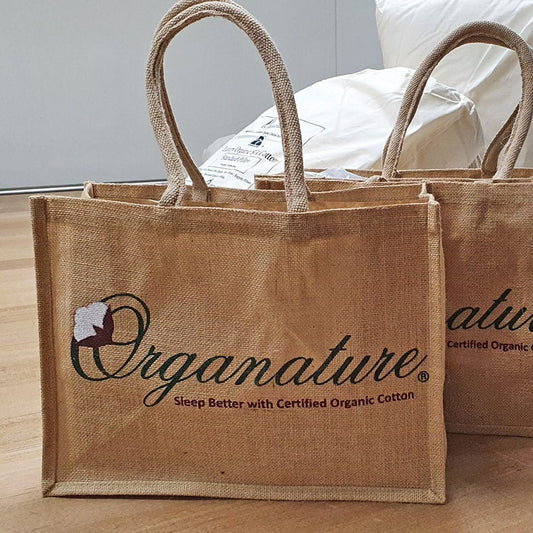 Organic Hessian Carry Bag - natural