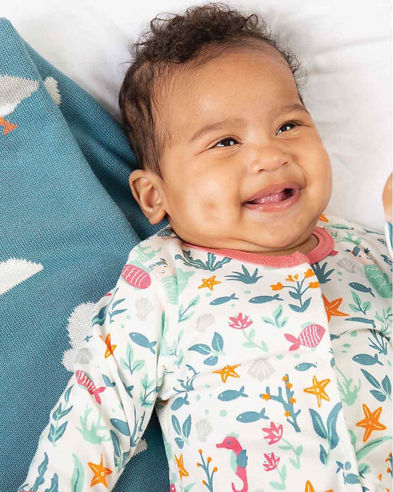 Frugi Lovely Babygrow - Rockpool Mermaids - 100% organic cotton