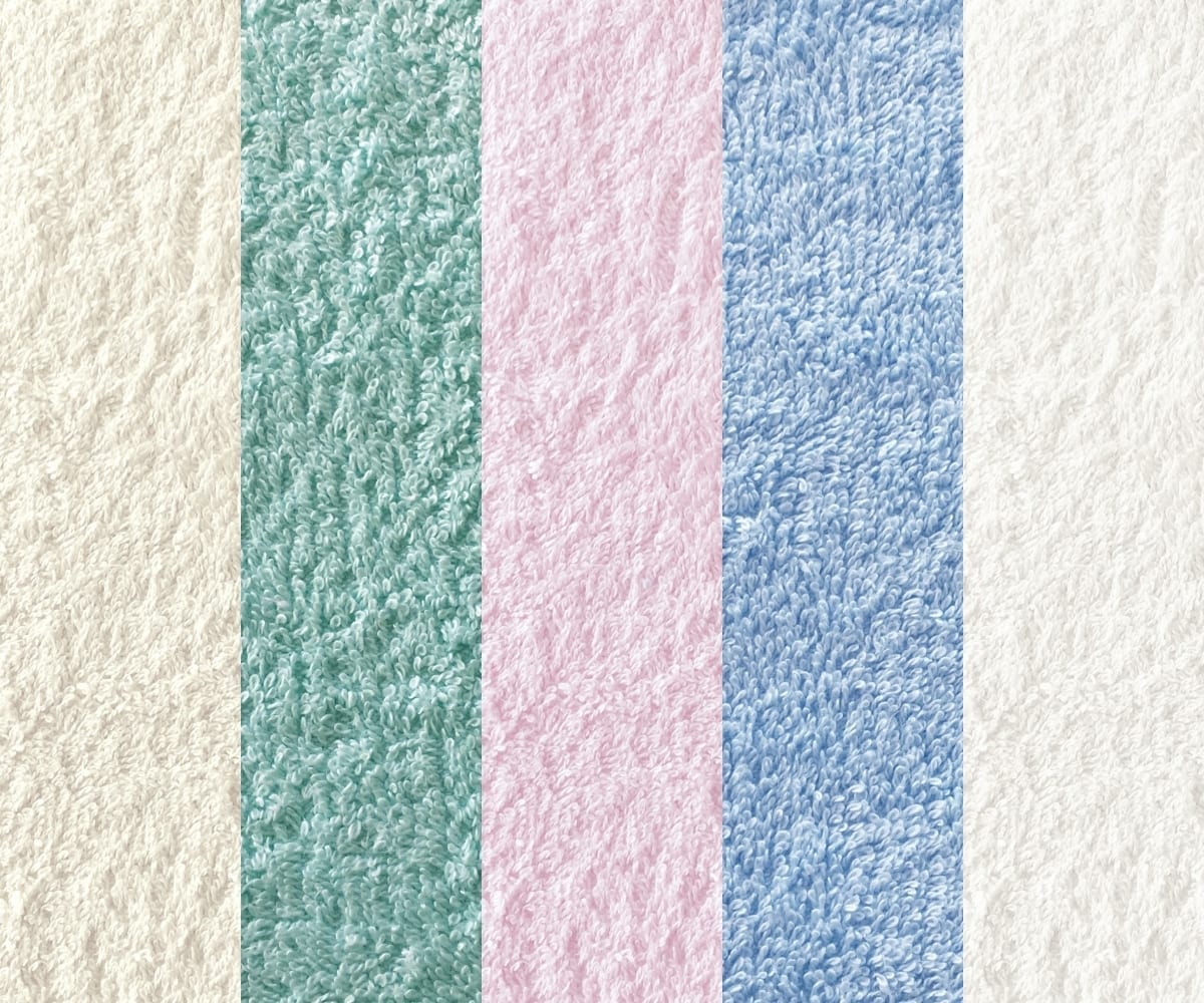 gots-certified-organic-terry-towelling-fabric-natural-mint-pink-blue-white