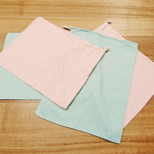 Kinder Bags - Organic Cotton Poplin - Sweethearts