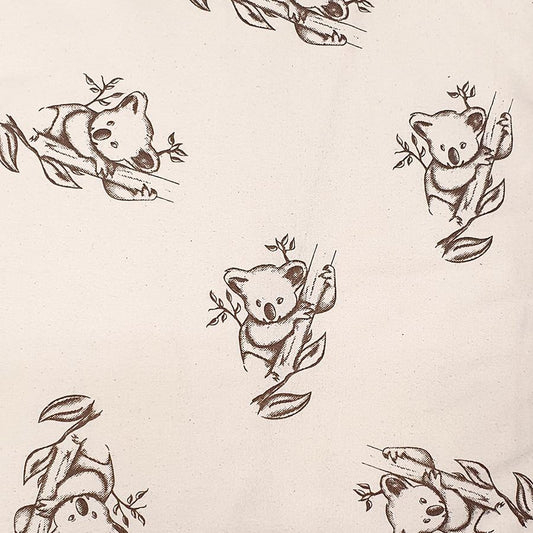 Organic Cotton Koala Print - Nursery Bedding - Natural CLEARANCE