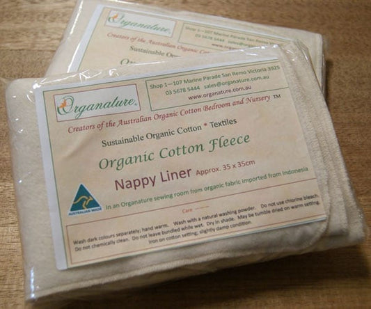 Baby Nappy Liners - Organic Cotton - small or large