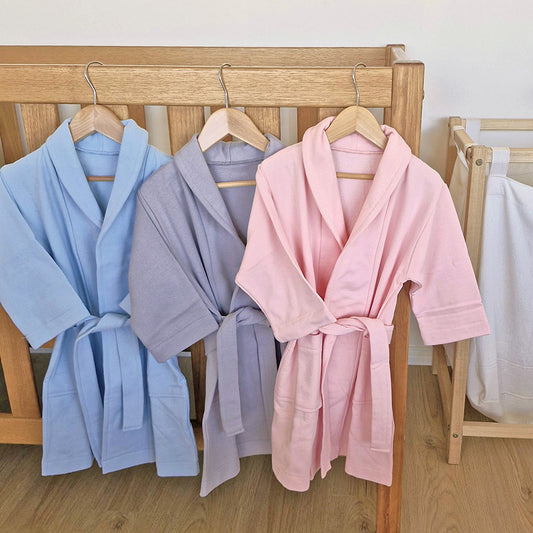 Childrens Dressing Gown - Organic Cotton Fleece - CLEARANCE
