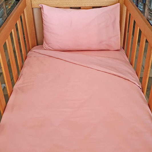 MUTED CLAY Organic Cotton Poplin Bedding - Nursery