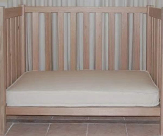 Organature Australia organic baby mattress in our Organic hardwood country cot.