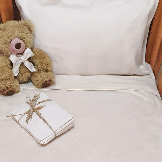 Organic Raw Cosy Flannel Bedding - Nursery CLEARANCE