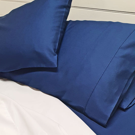 SLATE BLUE Organic Cotton Poplin Bedding