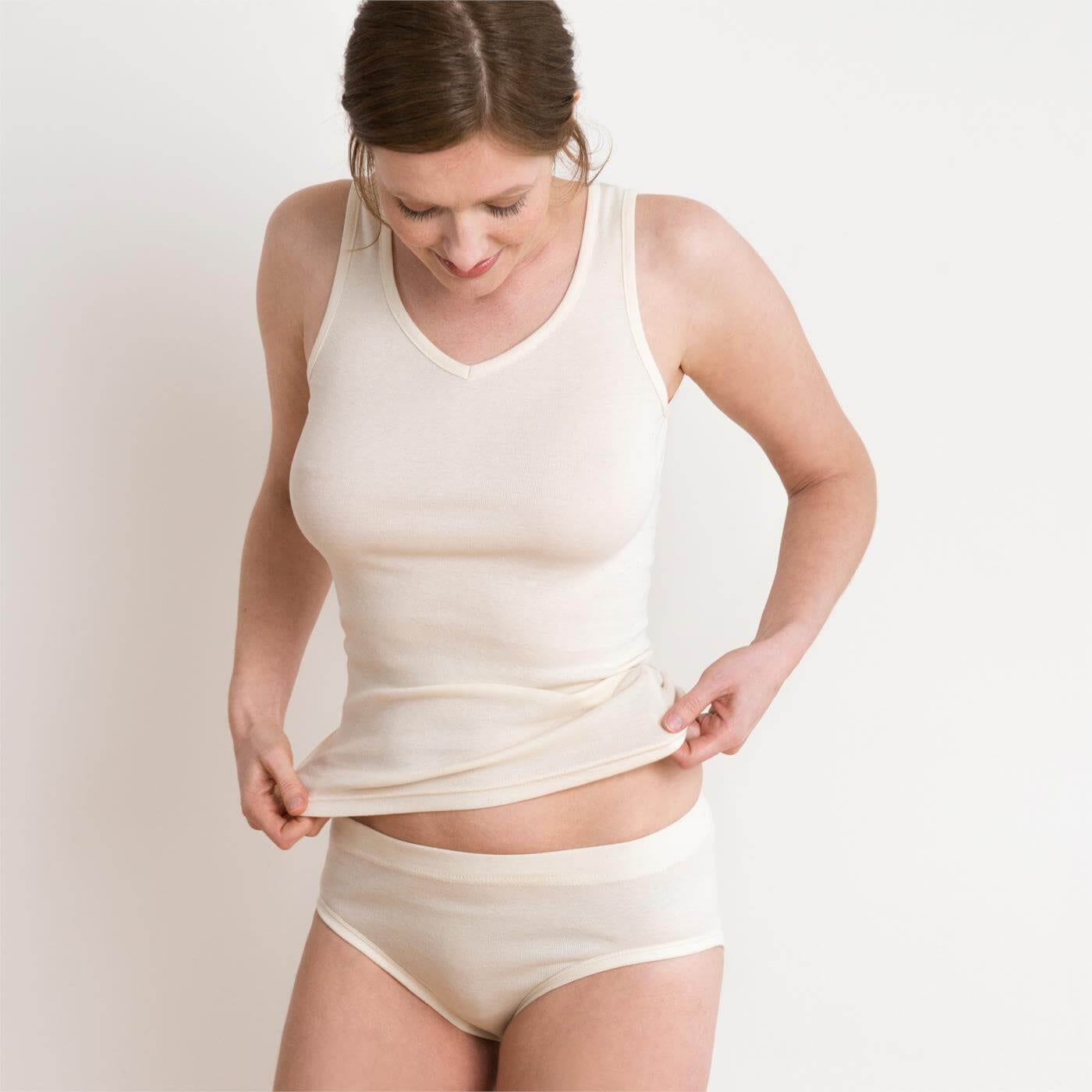 Womens Jade Slip Waist Briefs - Organic Cotton