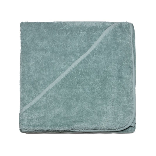 Boweevil Baby Towel with Hood MINERAL GREEN - GOTS Certified