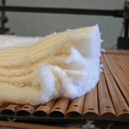 Carded layers of GOTS certified Organic Cotton