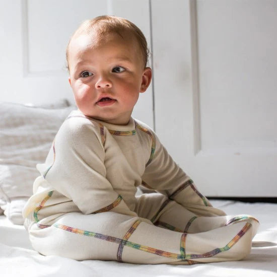 Comfort Eczema Onesie PJs - Organic Cotton Unbleached and Un-Dyed