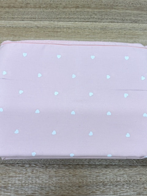 PINK with White Sweethearts Organic Cotton Poplin Bedding - Nursery CLEARANCE