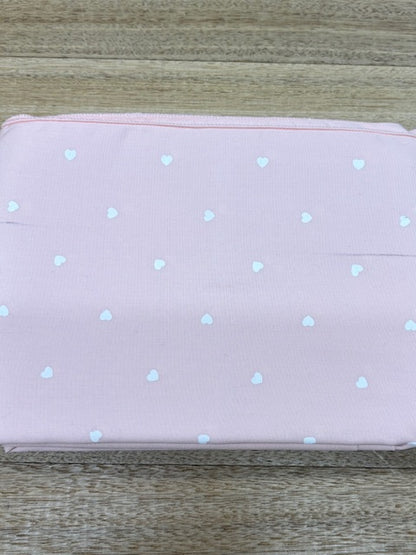 PINK with White Sweethearts Organic Cotton Poplin Bedding - Nursery CLEARANCE