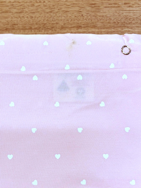 PINK with White Sweethearts Organic Cotton Poplin Bedding - Nursery CLEARANCE