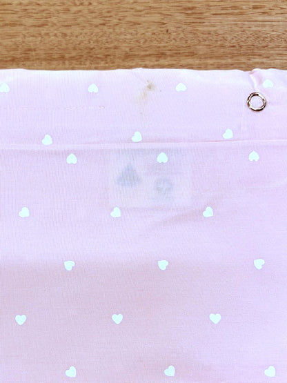 PINK with White Sweethearts Organic Cotton Poplin Bedding - Nursery CLEARANCE