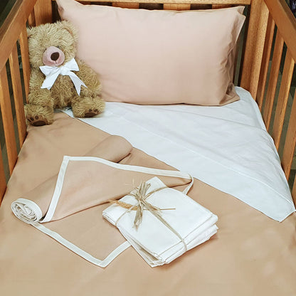 LATTE Organic Cotton Poplin Bedding - Nursery CLEARANCE