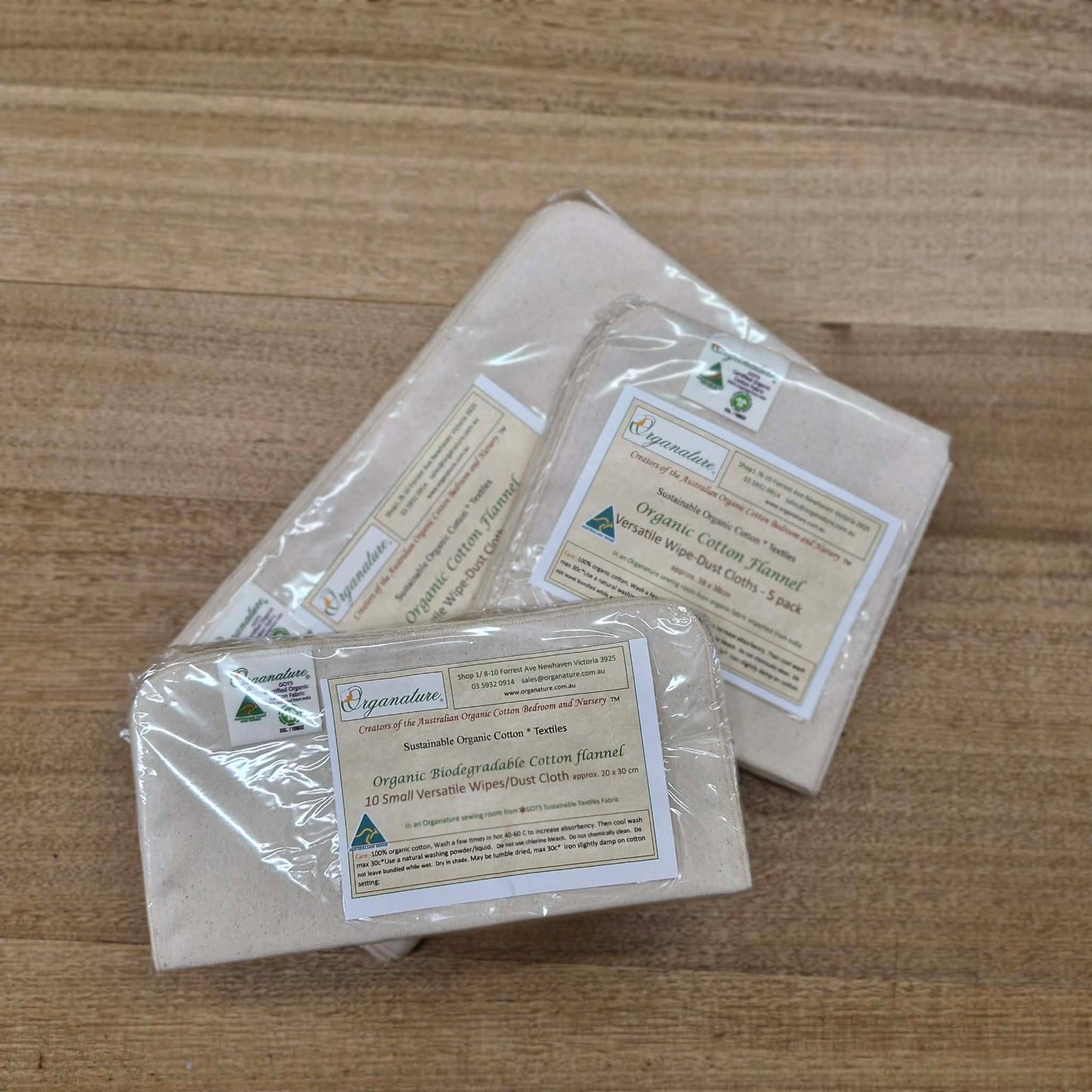 Dust Cloths -  Organic Cotton Flannel
