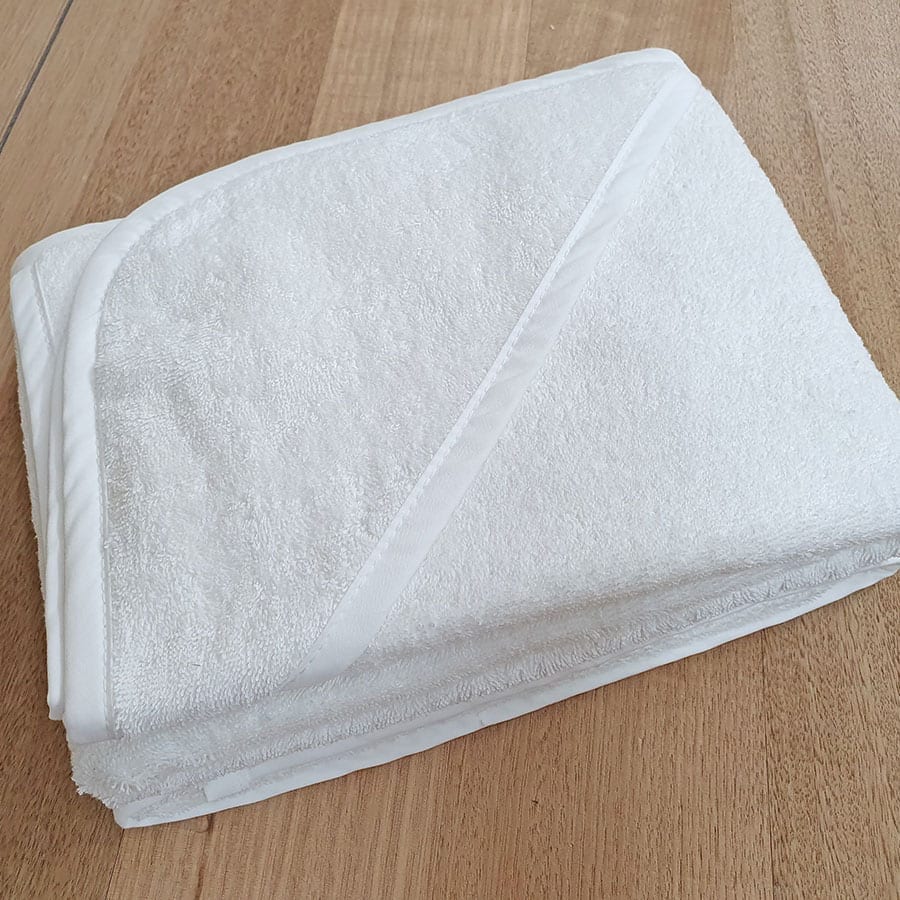 Baby Towel with Hood – Organic Terry Towelling – Various Colours