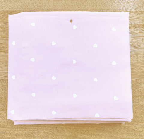 PINK with White Sweethearts Organic Cotton Poplin Bedding - Nursery CLEARANCE