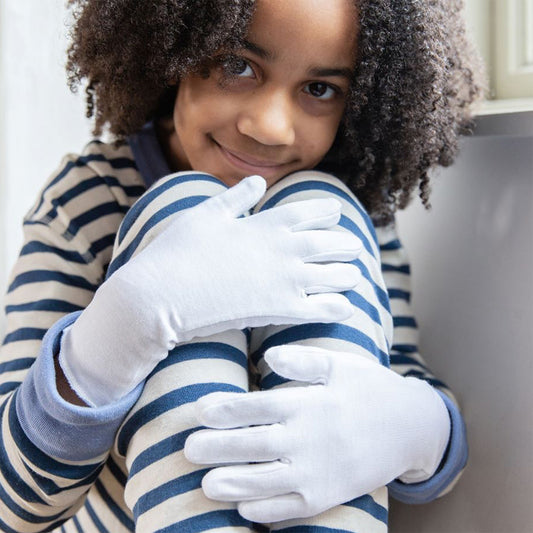 Childrens Eczema Gloves - 100%  Organic Cotton - (2 Pairs)