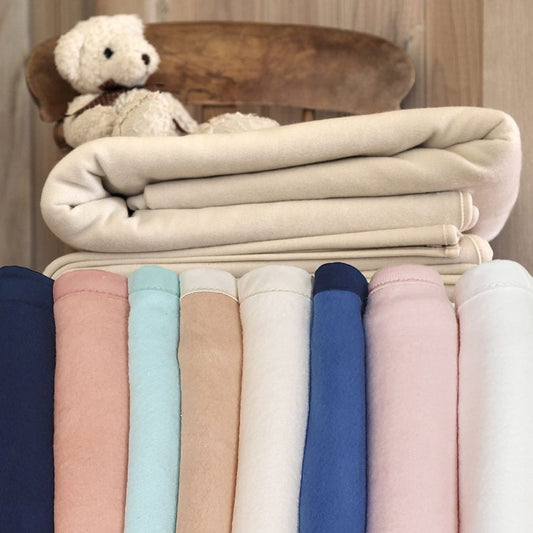Organic Cotton Blankets - Light Weight Fleece - various colours