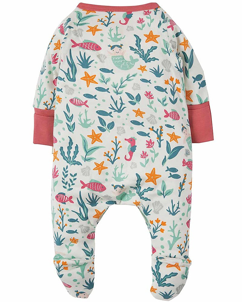 Frugi Lovely Babygrow - Rockpool Mermaids - 100% organic cotton