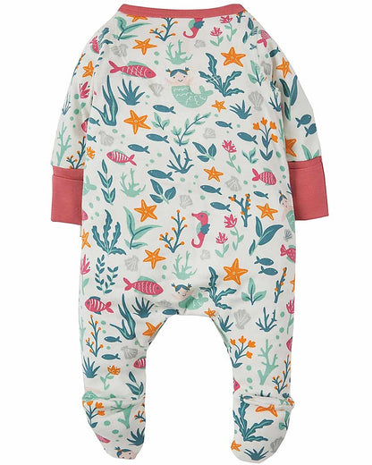 Frugi Lovely Babygrow - Rockpool Mermaids - 100% organic cotton