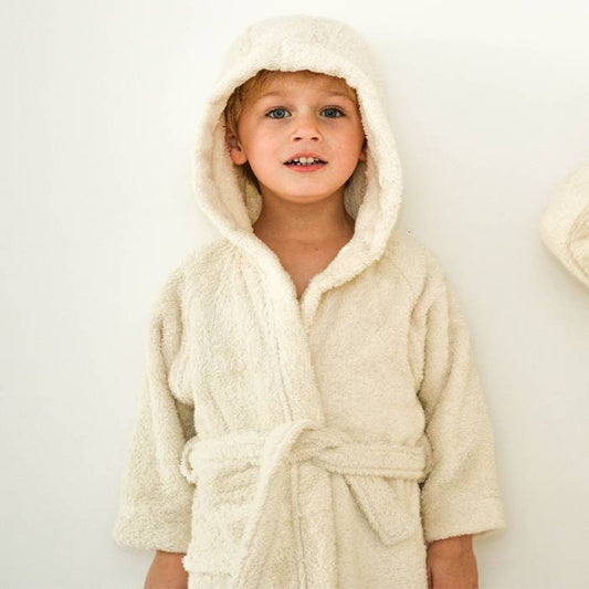 BoWeevil Kids Bathrobe - Organic Cotton - Natural
