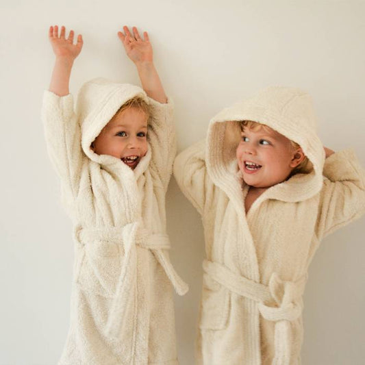 BoWeevil Kids Bathrobe - Organic Cotton - Natural