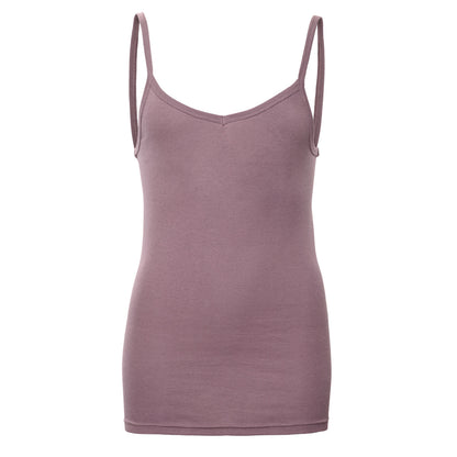 Julia Womens Spaghetti Strap Singlet Top - Organic Cotton