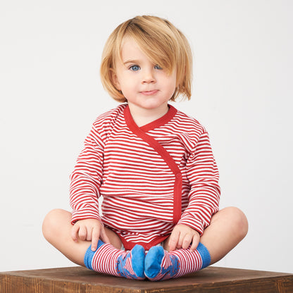 Baby Organic Cotton Kimono Onesie Long Sleeve Bodysuit