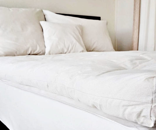 Mattress Topper -  Organic Fabric and Filling - all sizes