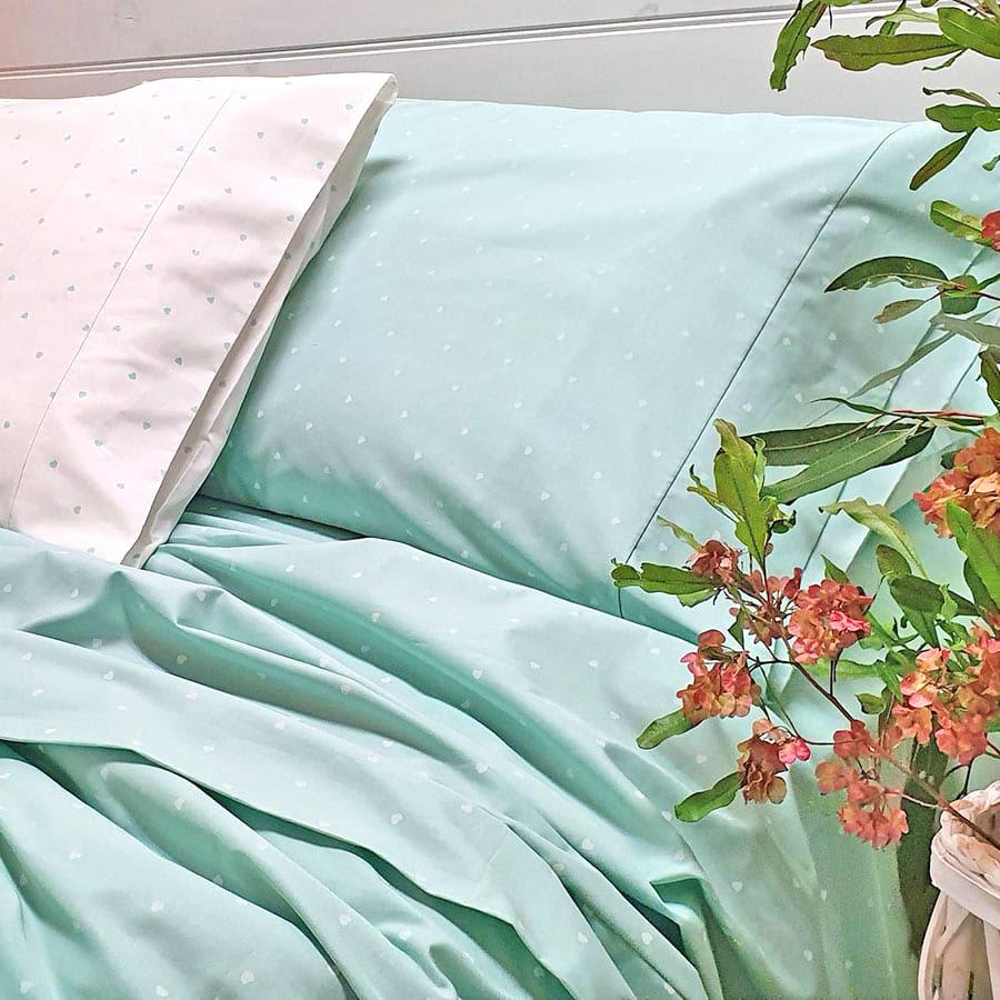 MINT Sweethearts Organic Cotton Poplin Bedding
