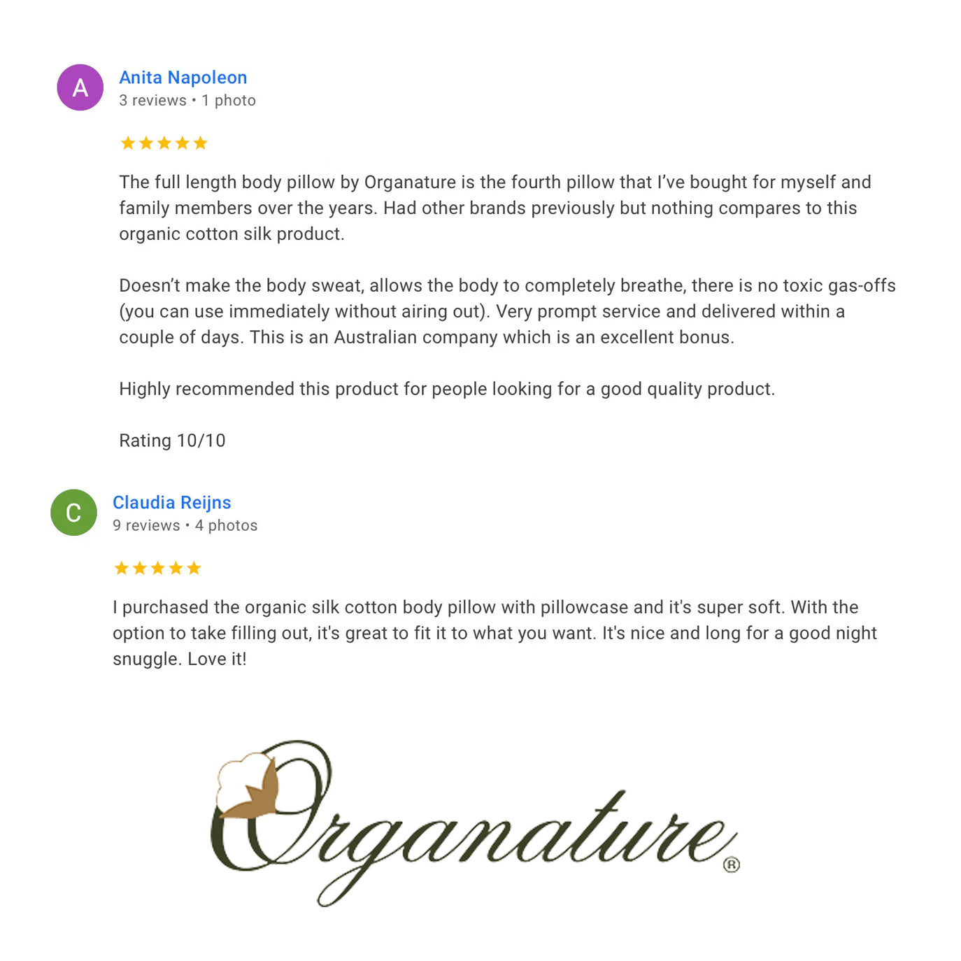 BODY PILLOW - Luxury Organic Silk Cotton