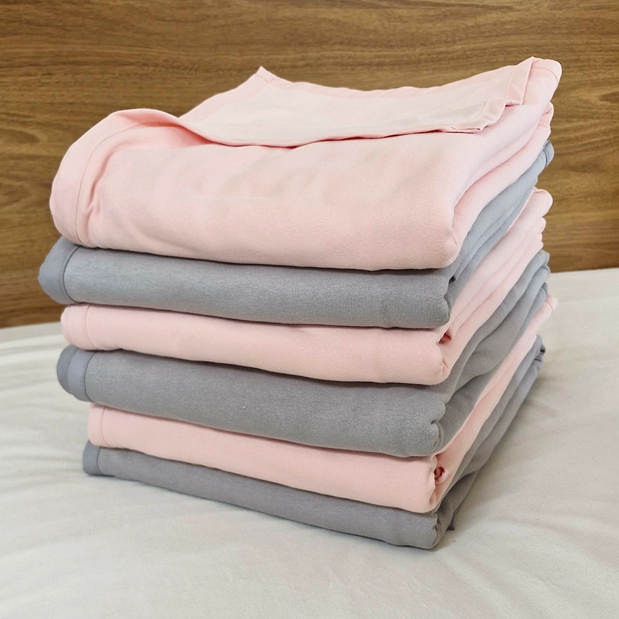 Organic Cotton Blankets - Light Weight Fleece - various colours