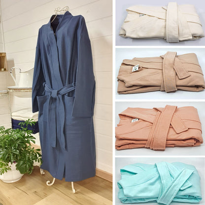 Organic Cotton Fleece Dressing Gown - Australian Made