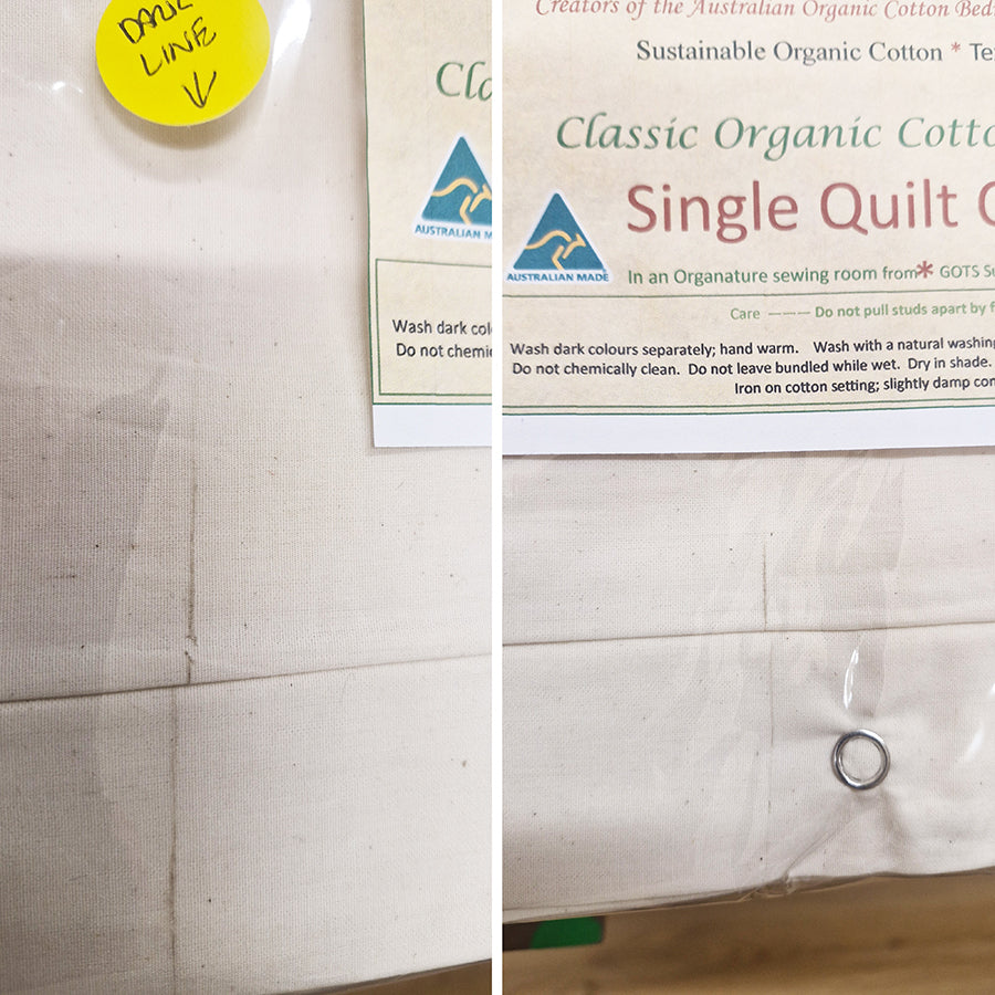NATURAL Organic Cotton Poplin Bedding - CLEARANCE