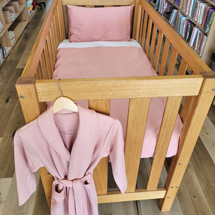 MUTED CLAY Organic Cotton Poplin Bedding - Nursery