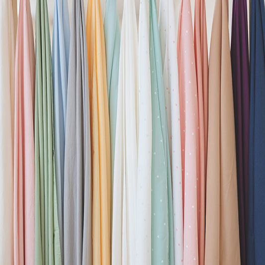 Organic Cotton Poplin Fabric - various colours