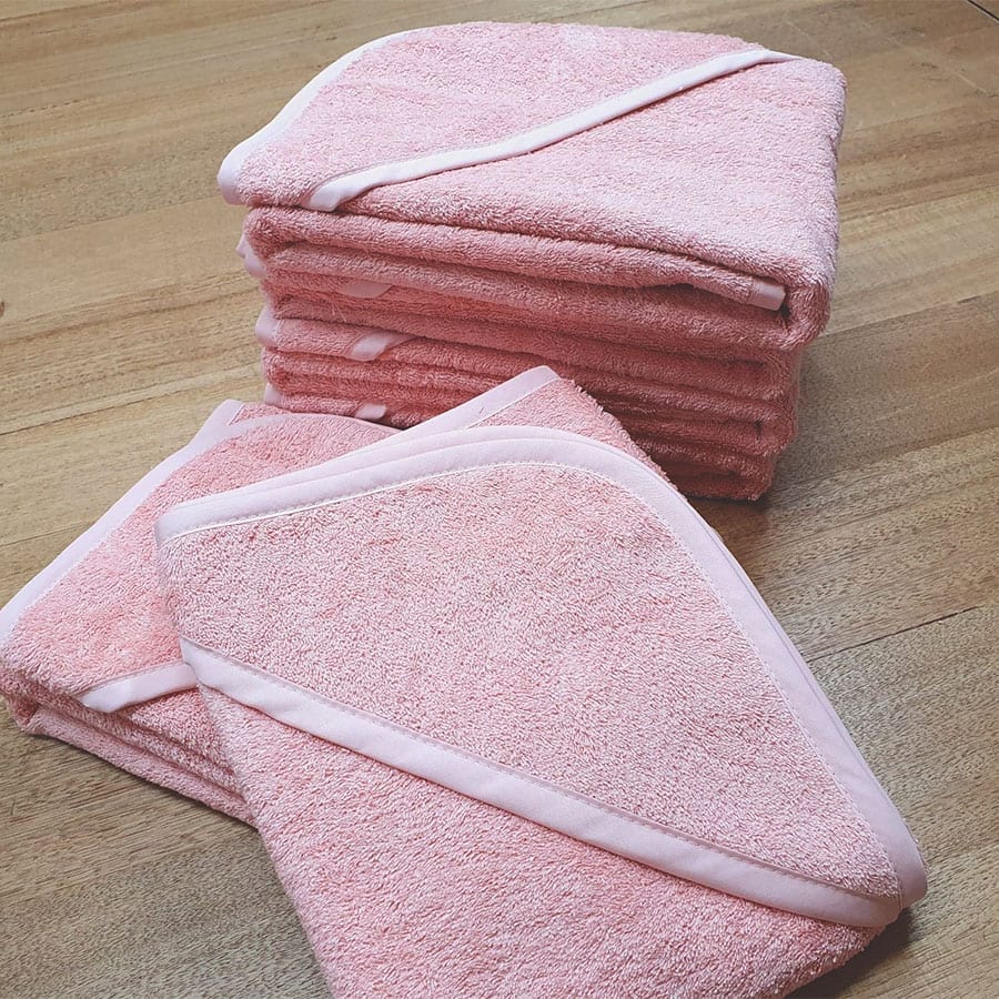 Baby Towel with Hood – Organic Terry Towelling – Various Colours