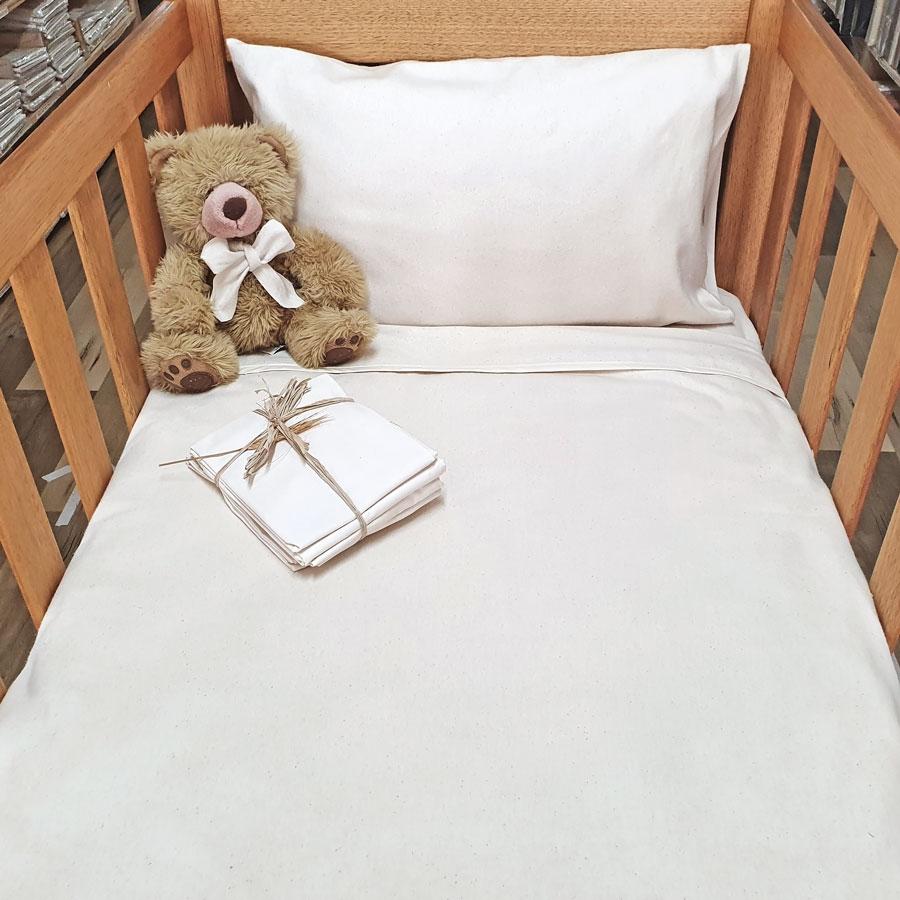 Organic Raw Cosy Flannel Bedding - Nursery