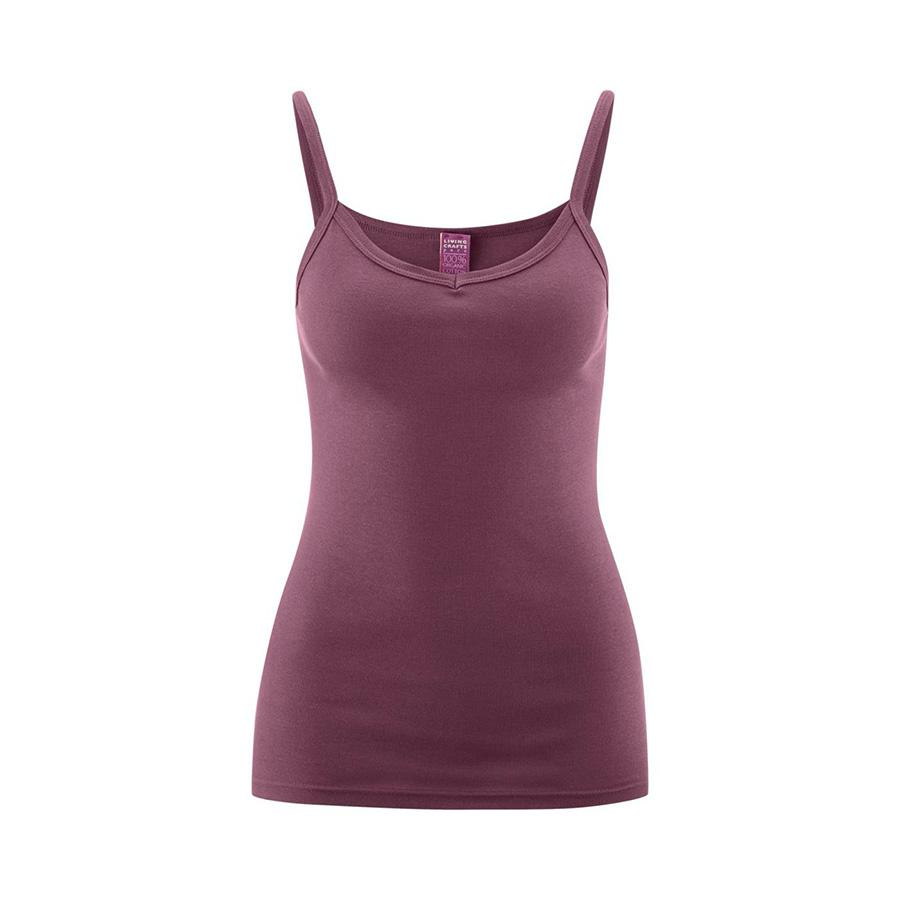 Julia Womens Spaghetti Strap Singlet Top - Organic Cotton