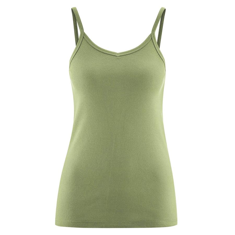 Julia Womens Spaghetti Strap Singlet Top - Organic Cotton
