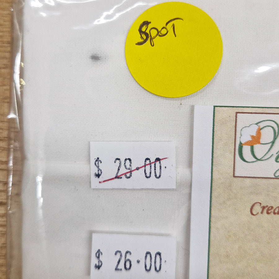 WHITE Organic Cotton Poplin Bedding - Nursery CLEARANCE